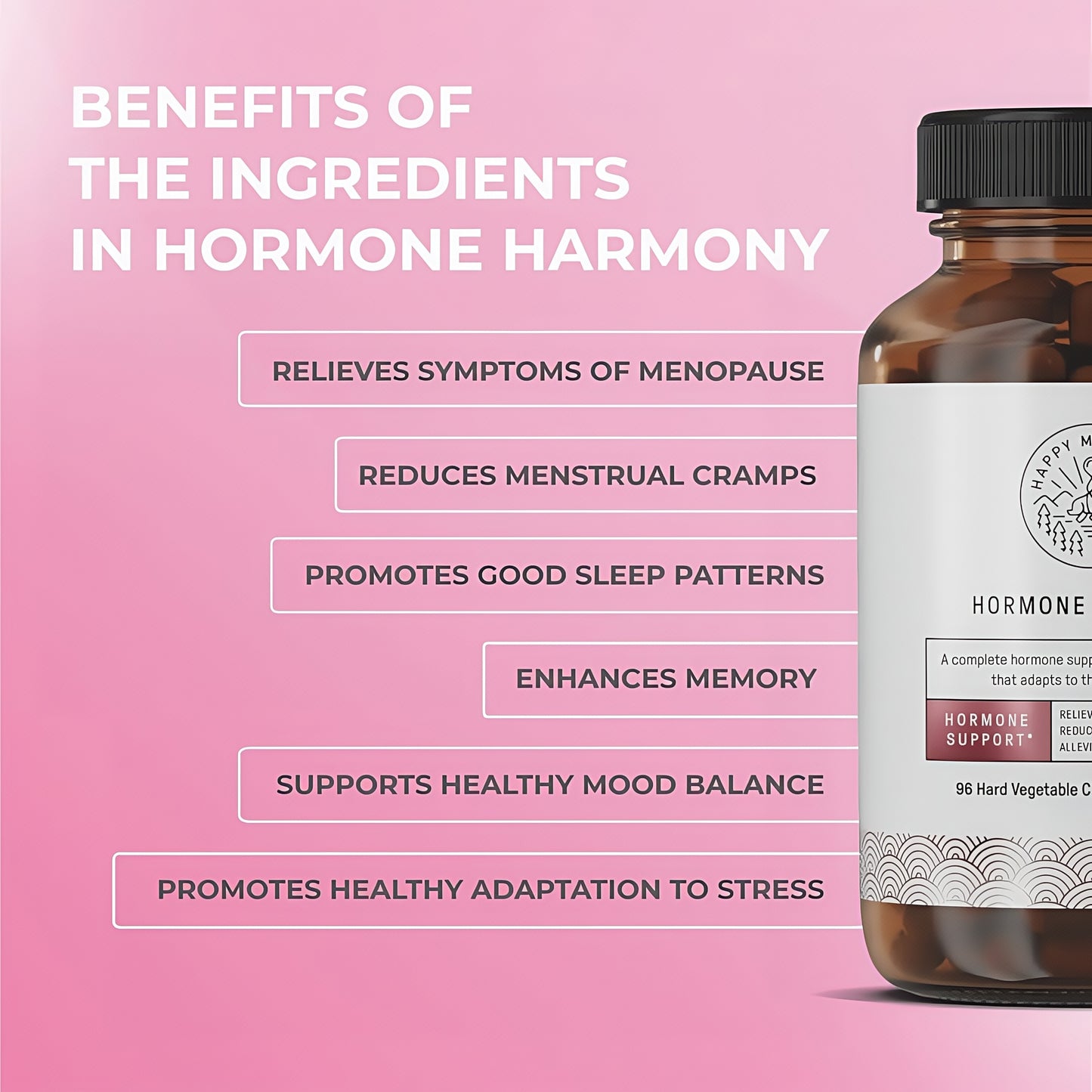 Happy Mammoth Meno Daily Menopause Vitamins for Women 72 Caps